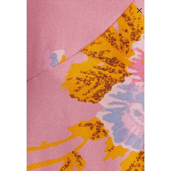 B23 FREE PEOPLE Francesca Mini Dress Floral Dawn Rose Combo SMALL NWT Sweetheart - Picture 4 of 11